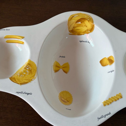 MSA Home Collection serving platter pasta theme new with 3 compartments
