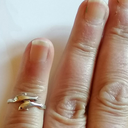 Silver 925 Dolphin Toe Ring new