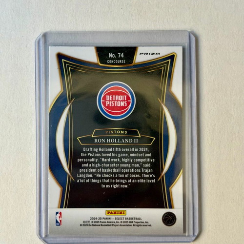 2024-25 Panini Select Concourse Ron Holland II Blue Cracked Ice Prizm card new