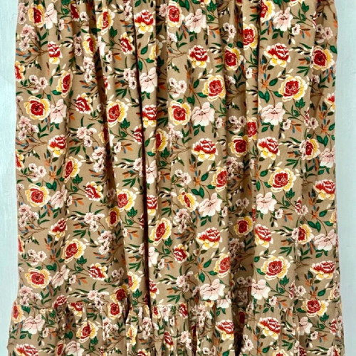 Floral dress like new, size S and M, beige multicolor