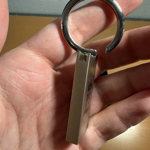 Premium Keychain with Valet Security Mechanism silver, new