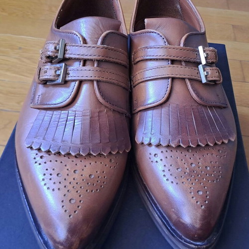 Massimo Dutti leather shoes like new, size 37, brown