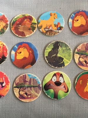 Lion King tags used, set of 16, Panini