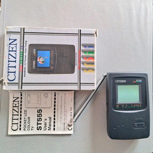 Vintage Citizen ST555 Pocket LCD Color TV like new