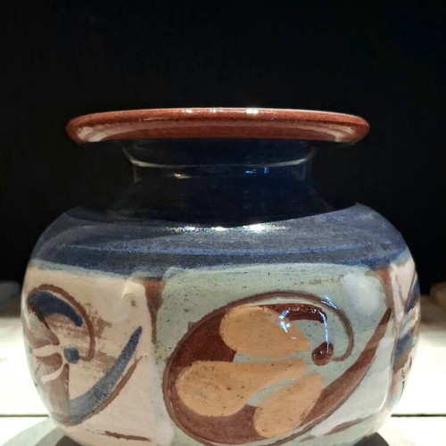 Βάζο Ταναγραία σαν καινούργιο, vintage ελληνικό κεραμικό στούντιο