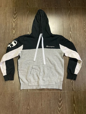 Champion Men's Hoodie Used Size M Black and Grey