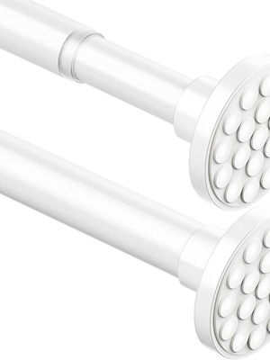Telescopic Curtain Rod 85-155 cm white adjustable, like new