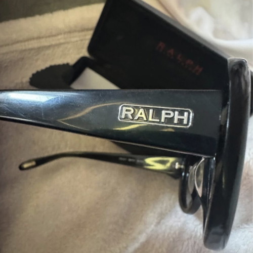 Ralph Lauren Vintage Oval Sunglasses used, black with original case