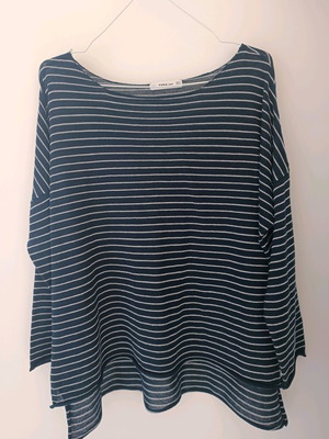 Πλεκτή μπλούζα Zara ριγέ μέγεθος M σαν καινούργια