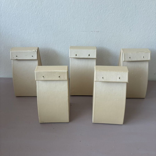 Earring display stands used, set of 5 cream color
