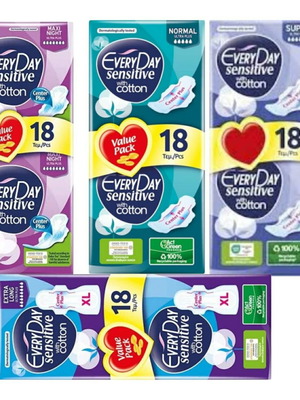 Every Day sanitary pads new, pack of 4