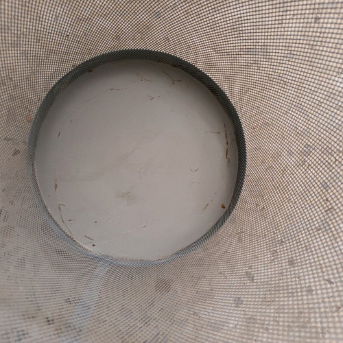 IKEA metal office bin used with defect, 35cm height, 29cm diameter