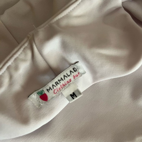 One Shoulder Crop Top Marmalady Clothing Bar like new, size M, white satin look