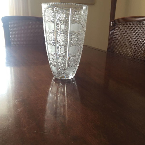 Classic Bohemian Crystal Vase like new