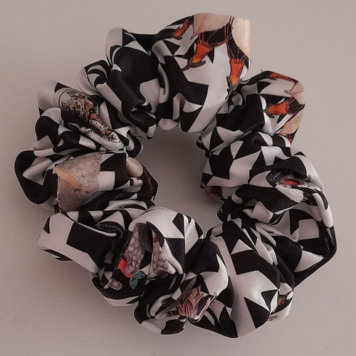 Handmade hair scrunchies with Tin Soldier design