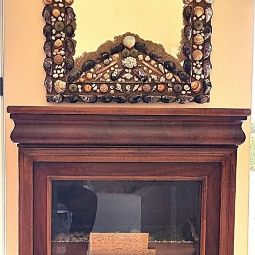 Wall mirror with seashells 66x86cm new