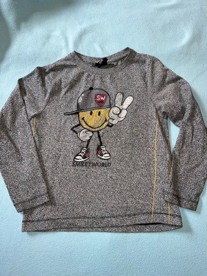 Μπλουζάκι Smiley για αγόρι 6 ετών σαν καινούργιο, γκρι