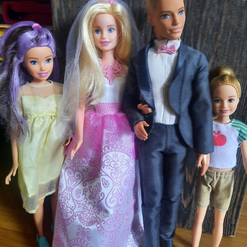 Barbie & Ken doll set, wedding and sisters