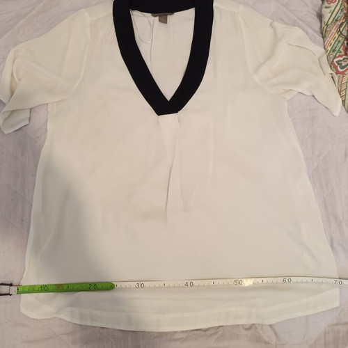White transparent shirt used, size XXL, with black detail