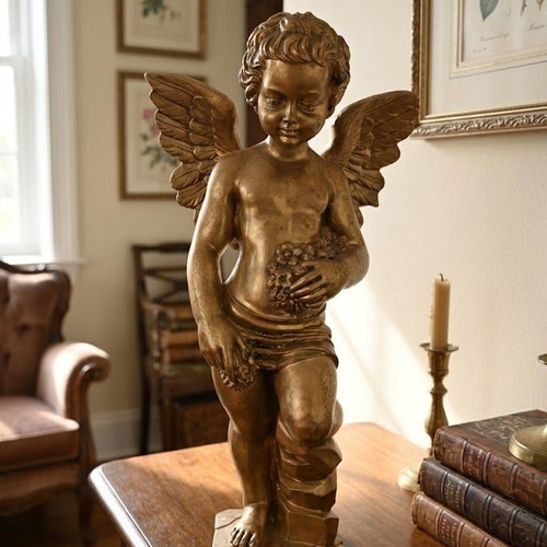 Unique statue in gold color 55 cm used