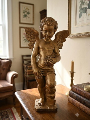Unique statue in gold color 55 cm used