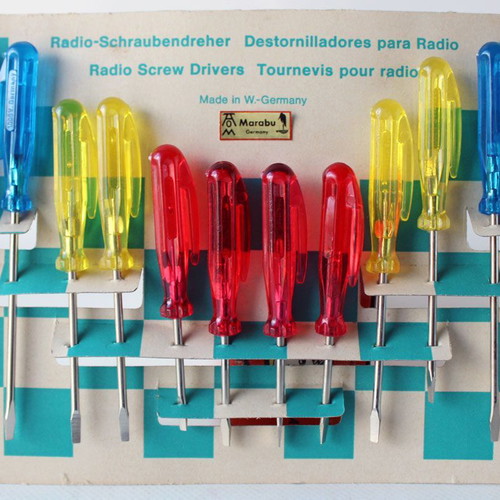 Marabu Vintage 80's Radio Screwdrivers set of 12 new