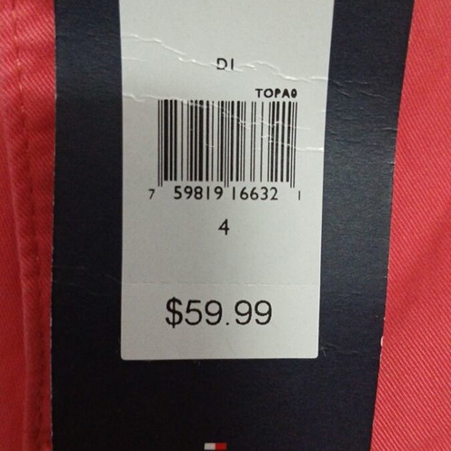 Tommy Hilfiger women's pants new, elastic, red and pink, size M