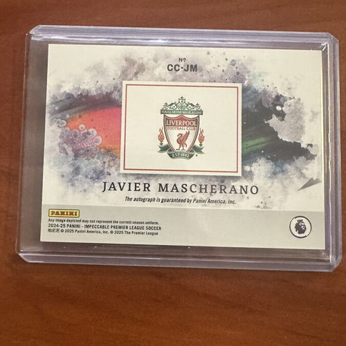 Panini Impeccable Javier Mascherano On Card Auto /99