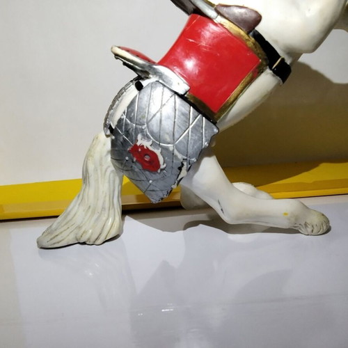 Papo reared up armored horse figure, fantasy world medieval knights