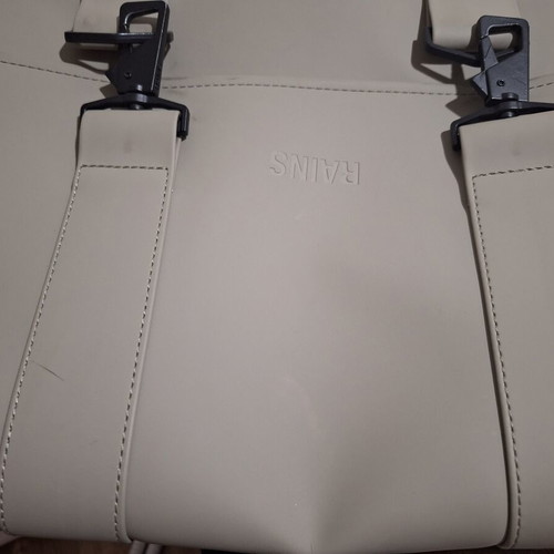 Rains backpack used, gray and beige