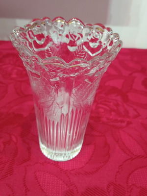 Vintage glass vase, 15 cm