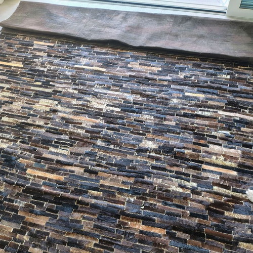 Patchwork Cowhide Rug used, large 280x190cm, Guy Laroche