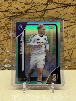 Topps Chrome Premier League κάρτα Emile Smith Rowe True Aqua Refractor /199