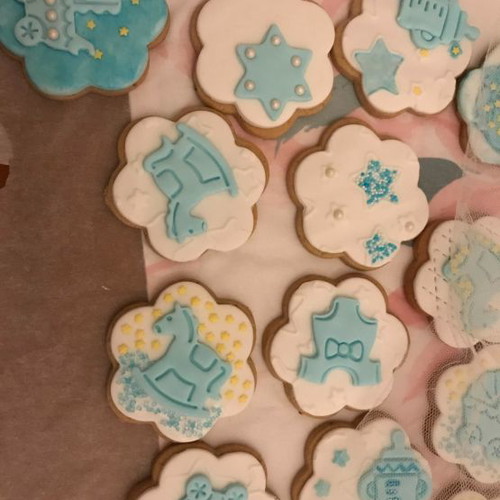 Cookie cutters used for baby shower, birth or baptism