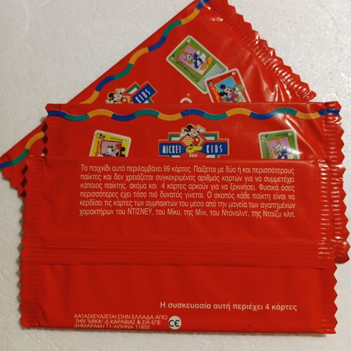 Mickey Kids Quartetto card packs, set of 3