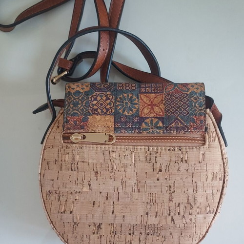 Crossbody bag cork new, beige