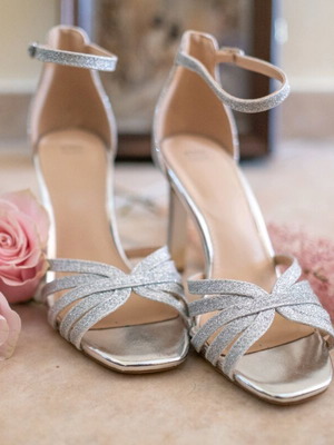 Jenny Fairy wedding shoes like new, size 35, silver