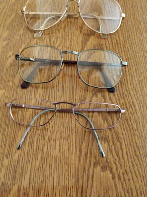 Eyeglass frames used, set of 3