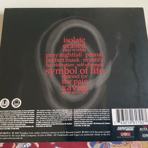 Paradise Lost Symbol of Life digipak used
