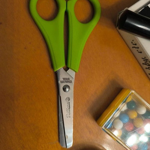 Magnifying glass, scissors and boxes of pins new