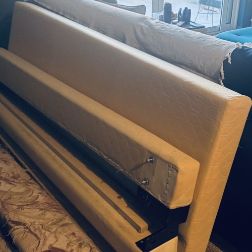 Fabric bed 180x210 with IKEA MALVIK mattress 160x200, complete set