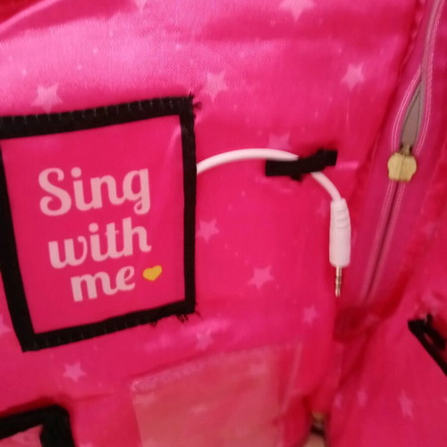 Music Star pillow like new with USB holder for diary, pen and photo cards