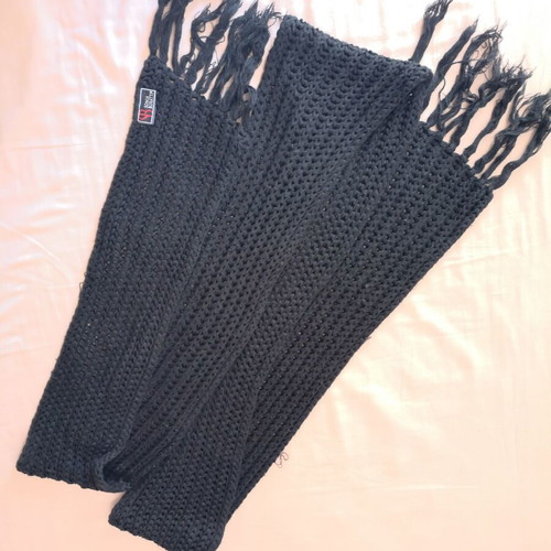 Black scarf very long used