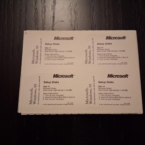 Microsoft stickers for 3.5'' floppy disks like new, set of 31