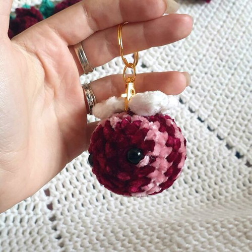 Love Bee Keychain New Handmade with Heart Wings