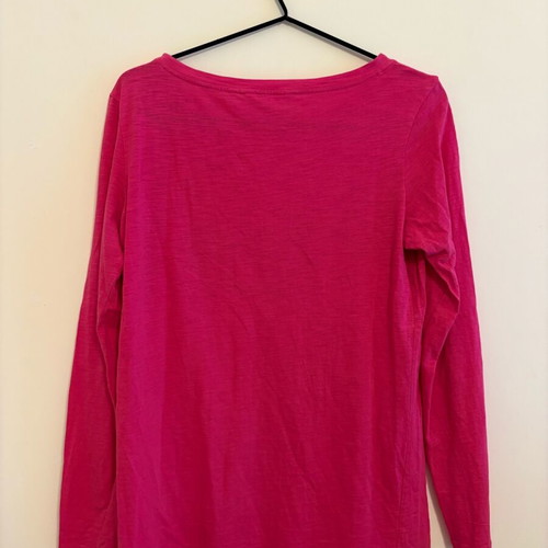 Admiral long-sleeve fuchsia shirt used, 100% cotton, size M