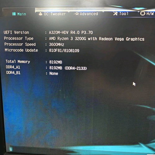 Desktop Ryzen 3 used, 8GB RAM, light gaming, no disk included