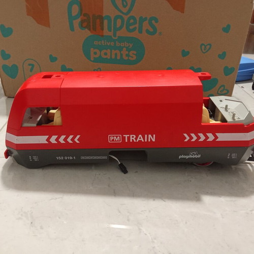 Playmobil 4010 Red Steam Locomotive used for parts or repair