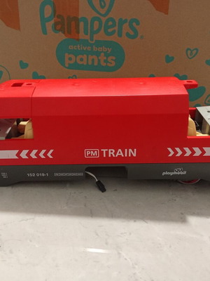 Playmobil 4010 Red Steam Locomotive used for parts or repair