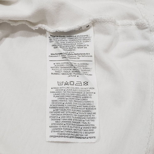 Nike AR5004 men's cotton t-shirt with print, size M, white